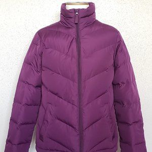 EUC *Lands´ End* Women's Purple Down Feather Puffy Puffer Winter Jacket XS 2 4